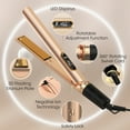 thumbnail image 3 of SKIMI Hair Straightener, 1 Inch Flat Iron, Negative Ionic Curling, Hair Curler For Travel, Mini Flat Straightener Iron, Dual Voltage, LED Display, 3 of 8