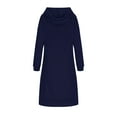 thumbnail image 5 of Miqool Oversized Hoodie Dress for Womens Hoodies Pullover Long Sleeve Midi Sweatshirt Dresses Casual Fall Winter Lounge Dress with Pocket, 5 of 7