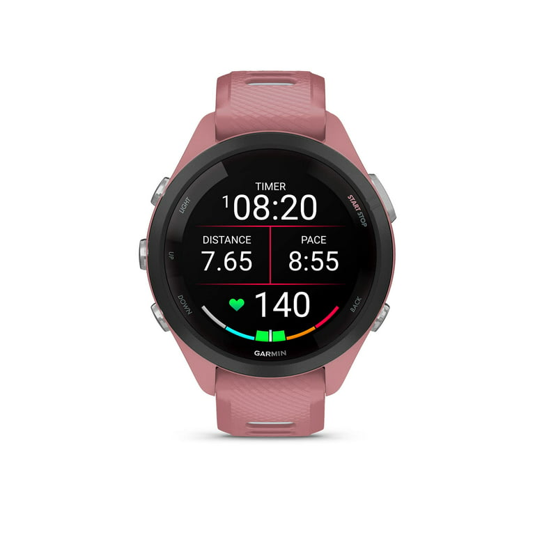  Garmin Forerunner 265 Running Smartwatch, Colorful AMOLED  Display, Training Metrics and Recovery Insights, Black and Powder Gray :  Electronics