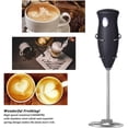 thumbnail image 5 of Batidora de mano - Espumador de café de acero inoxidable Espumador de mano eléctrico, batidor eléctrico inalámbrico con pilas y espumador de leche, 5 of 5