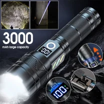 5000000 Lumen LED Tactical Flashlight Rechargeable Super Bright Powerful Torch