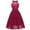 Wine, variant on Women's Sleeveless Solid Color Empire Dress Vintage Princess Floral Lace Cocktail Neckline Party Aline Swing Dress V-Neck Full-Length Dress