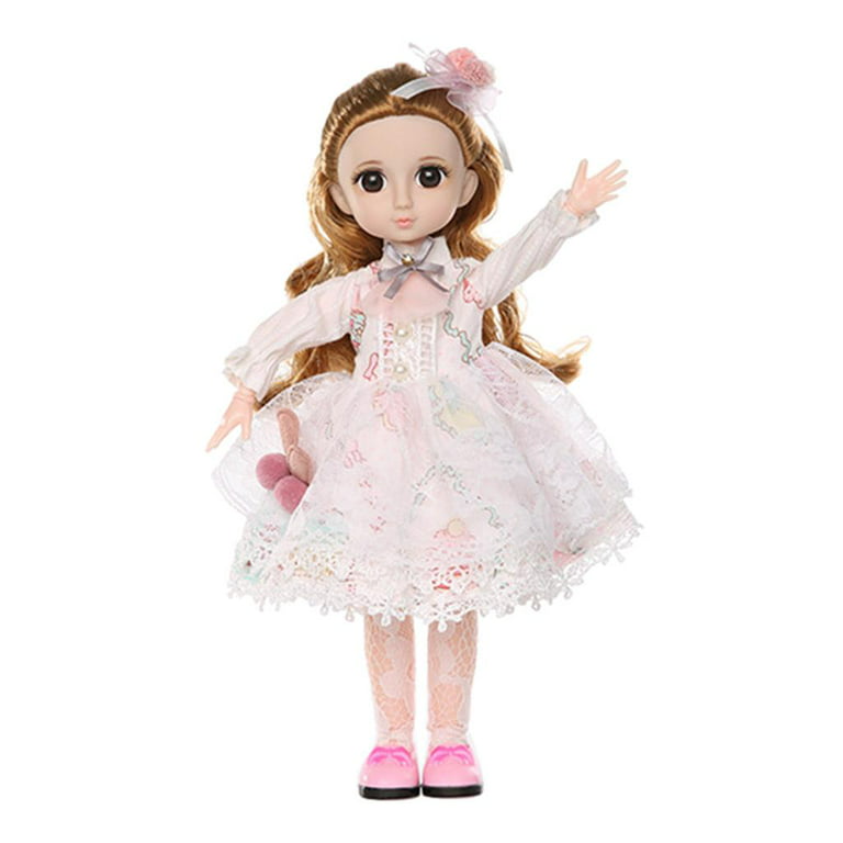 AMLESO Makeup Doll Fashion Dress DIY Toy Makeup Doll 14cm Dress up  Accessories Bendable Little Doll Ball Jointed Baby Doll for Valentine  Graduation