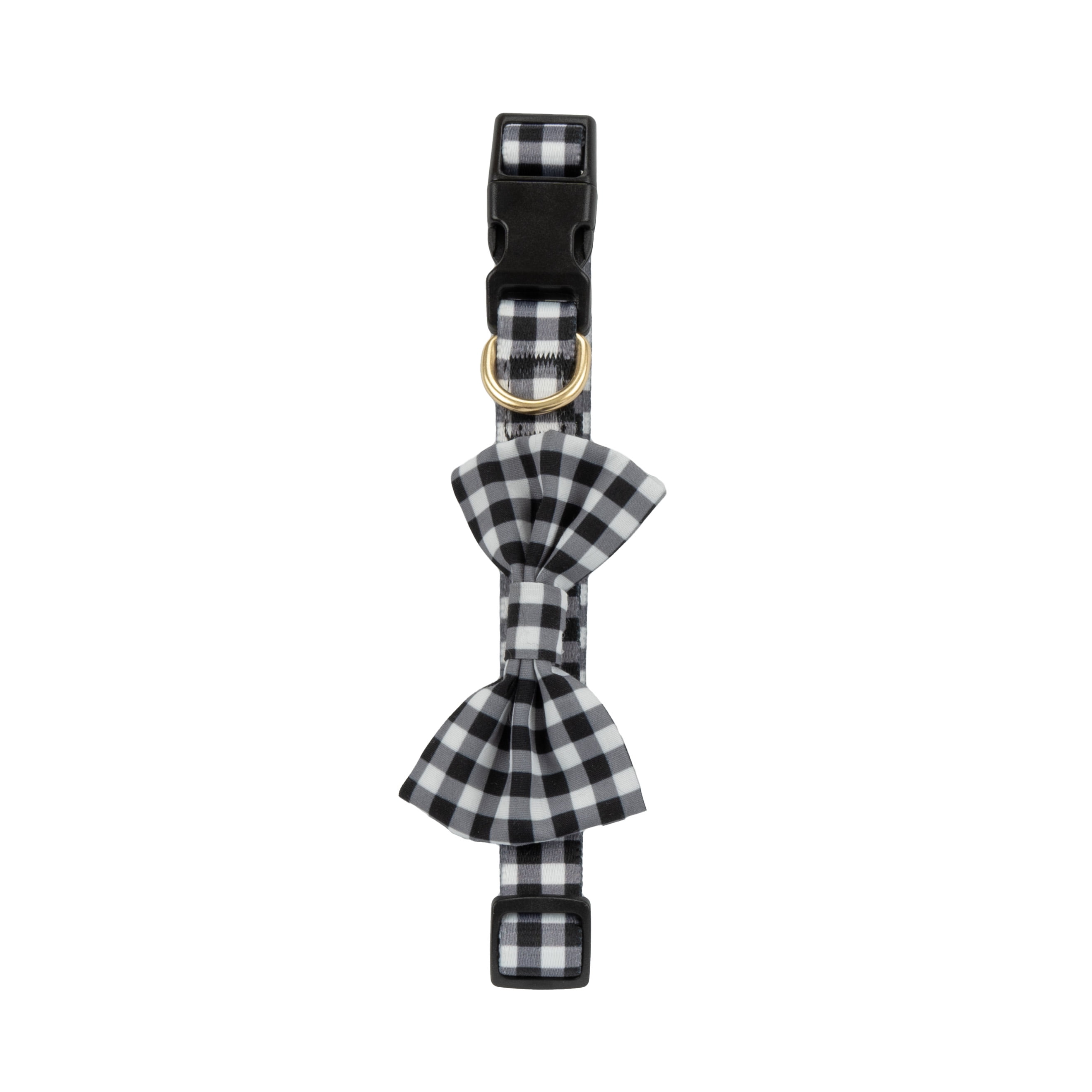 Vibrant Life Gingham 3D Bow Tie Dog Collar, Size Xsmall