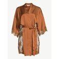 thumbnail image 6 of Sofia Intimates Women's Satin Lace Robe, 6 of 6
