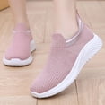 thumbnail image 4 of NexTorq Women's Walking Tennis Shoes Slip On Sneaker Comfortable Lightweight Casual Athletic Gym Shoes Pink 40, 4 of 9