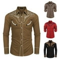 thumbnail image 5 of CENL Mens Long Sleeve Shirts Western Tribal Ethnic Vintage Retro Button Outwear Tops, 5 of 5