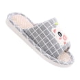 thumbnail image 2 of BRIGHTFUFU Zapatillas grises con diseño de cerdo de dibujos animados, zapatos transpirables para niños, mocasín suave antideslizante para niños (adecuado para talla 31-32), 2 of 7