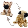 thumbnail image 1 of Casagood Lindo Perro Pug Animal De Peluche Cosplay Como Pantera Marrón Juguetes De Peluche Juguete De Pug Suave En Disfraz De Leopardo Grandes Peluches Juguetes Cachorros De Peluche Animales para Niño, 1 of 4