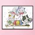 thumbnail image 3 of Wdftyju Bordado parcial gato estampado DIY costura 14CT Kits de punto de cruz (D983) Wdftyju 6xl0bq9ml1ch5tk6D01, 3 of 9