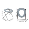 thumbnail image 2 of Portable Toilet for Seat Stainless Steel Commode Chair Foldable Heavy Duty for Elders Pregnant Woman Removable Impaired, 2 of 9