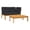 Black & Brown, variant on Pemberly Row Contemporary Pallet Sofa Set in Anthracite & Natural Wood