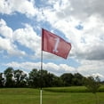 thumbnail image 3 of Vispronet 20in x 14in Numbered Golf Flag Flags 1-18 Fabric is Lightweight, Durable, and Flame Retardant - Red Flag with White Numbers, 3 of 5