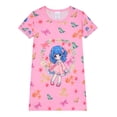 thumbnail image 2 of WIBACKER 3-12Y Girls Short Sleeve Cartoons Nightgown 1PCS Soft Kids Nightdress Pajamas for Toddler to Big Girl Nightie Dress, 2 of 11