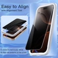 thumbnail image 4 of JETech Privacy Screen Protector for iPhone 16 Pro Max 6.9-Inch with Camera Lens Protector, Anti-Spy Tempered Glass Film, Easy Installation Tool, 2-Pack Each, 4 of 7