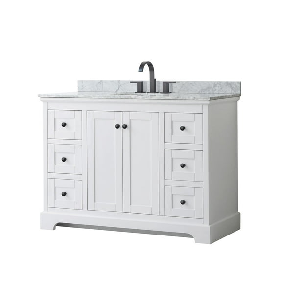 Wyndham Collection Wcv232348scmunomxx Avery 48" Free Standing Single Basin Vanity Set -