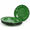 Dark Green, variant on Set of 4 Black Enamelware Metal 10 Inch Round Classic Dinner Plates with Splatter Design