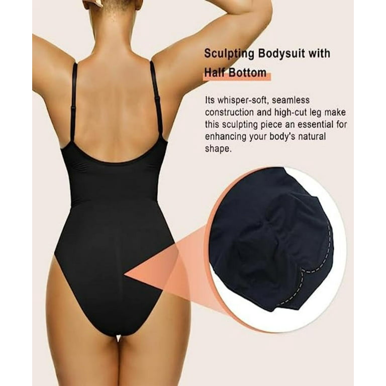 Bodysuit For Women Tummy Control Shapewear Seamless Sculpting Thong Body  Shaper Tank Top