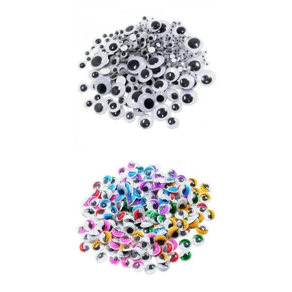 Yunhgft 476 Piece Mixed Color Self Adhesive Sticky Wiggle Googly Eyes Assorted Sizes for