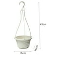 thumbnail image 5 of Dengjunhu 4 Pieces Plastic Hanging Flower Plant Pots Chain Basket Planter Holder Round Hanging Fence Railing Wall Planter Plant Containers for Outdoor Indoor Plants Home Garden Balcony Decoration, 5 of 6