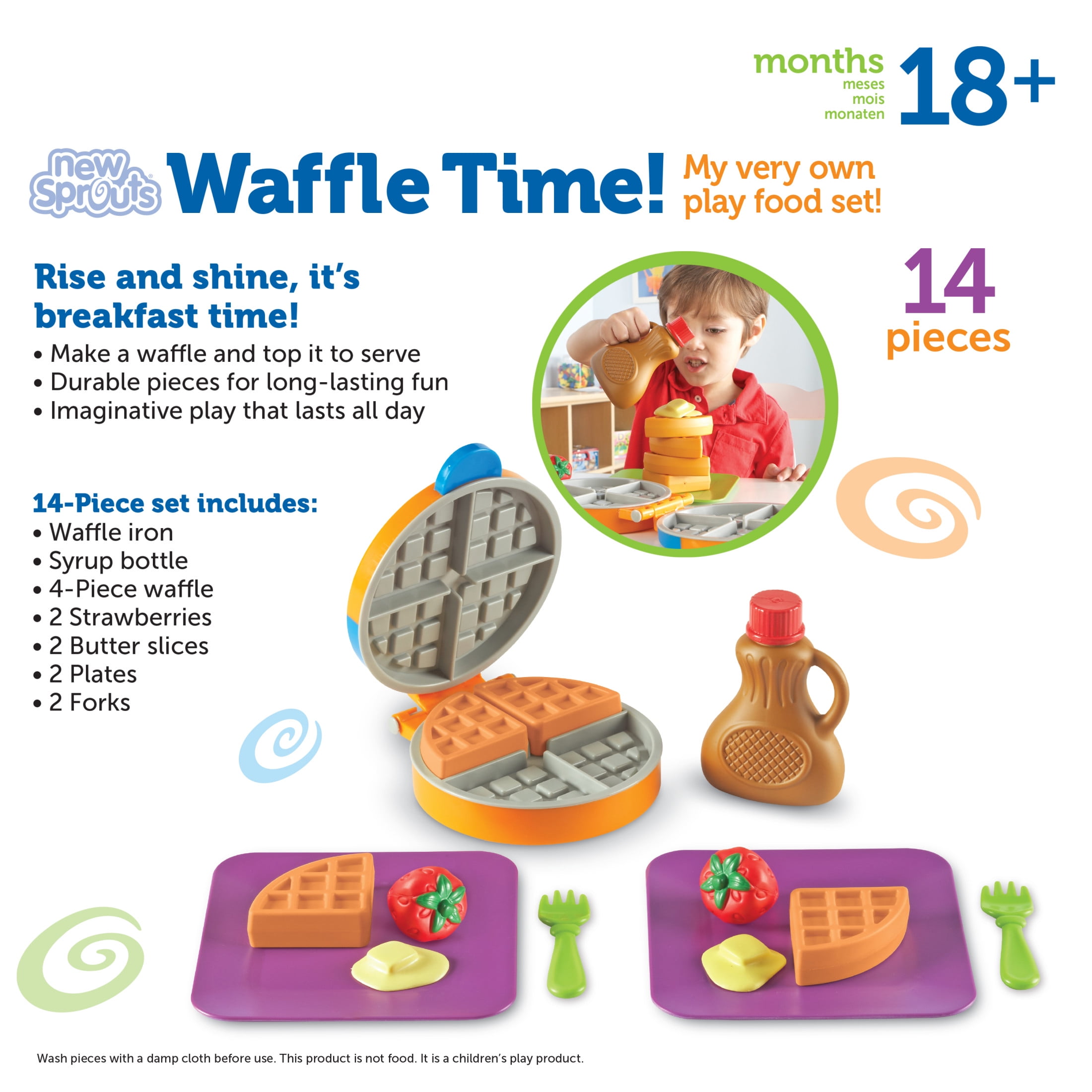 Learning Resources New Sprouts Waffle Time - Play Food Kitchen