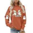 thumbnail image 4 of Halloween Sweatshirts for Womens Crewneck Ghost Printed Shirts Fall Winter Long Sleeve Sweaters Casual Blouses Loose Sweatshirt Pullover Top Halloween Costumes, 4 of 8