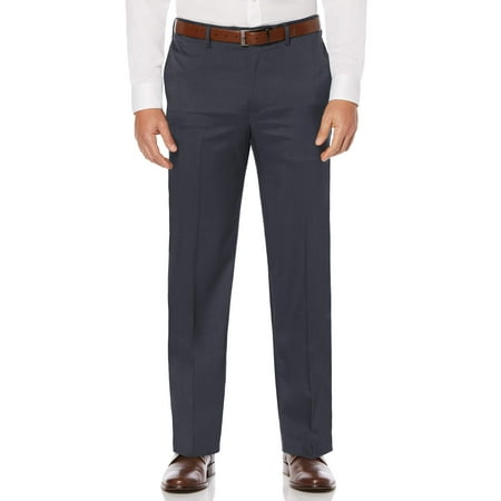 Big & Tall Flat Front Stretch Crosshatch Dress Pant