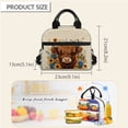 thumbnail image 6 of Jeiento Highland Cow Backpack for School Girls 5th/6th Grade Kids Boys School Bag Set 4Pcs Elementary School Bookbag with Lunch Box and Pencil Case Water Bottle Carrier Sunflower Schoolbag Beige, 6 of 7