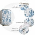 thumbnail image 6 of Coastal Coral Waterproof Fabric Shower Curtain, Blue Grey Ocean Marine Plant Summer Fish Shower Curtain for Bathroom Curtains Bathtubs Hotel Washable Shower Curtains with 12 Hooks Standard 72x72, 6 of 6