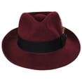 thumbnail image 2 of Pachuco Crushable Wool Felt Fedora Hat - M - Wine, 2 of 5