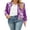 Purple, variant on Sunisery Womens Sequin Jackets Sparkle Long Sleeve Zipper Bomber Jacket Lightweight Casual Party Glitter Blazer S-XXL