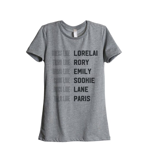 Thread Tank Be Like Gilmore Girl Women's Relaxed Crewneck T-Shirt Tee Heather Grey Small