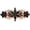 Black / Rose Gold Plated, variant on Gorgeous Peridot Green Rhinestone Crystal Flora Hair Barrette Clip