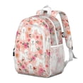 thumbnail image 2 of Pink Bichon Frise and Flower Backpack for School,Cute School Bag,Schoolbag with Adjustable Shoulder Straps & Padded Back,15"x11.42"x5.5", 2 of 6