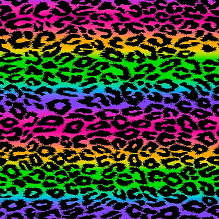 Creative Cuts Cotton 44" wide, 2 yard cut fabric - Leopard Print, Multi-Color