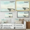 thumbnail image 4 of Designart "Minimalistic Horizon Featuring The Coastal Pier I" Coastal Pier Floater Framed Canvas Art Print, 4 of 5