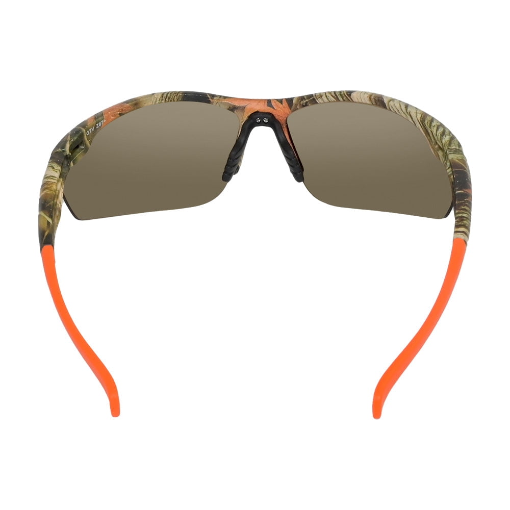 SafetyVu Camo Outdoor Safety Glasses with Large Orange Lens - ANSI Z87 Compliant