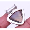 thumbnail image 2 of Botswana Agate & Garnet - Mozambique 925 Silver Plated Pendant 1.17" P7669-38, Valentine's Day Gift, Birthday Gift, Beautiful Jewelry For Woman, 2 of 2