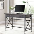thumbnail image 4 of Leick Home Chisel & Forge Computer Desk, Smoke Gray and Matte Black, 4 of 17
