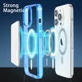 thumbnail image 3 of Case Compatible with iPhone 15 Pro Max Case, Compatible with MagSafe Wireless Charging, Transparent Anti-Scratch Back Shockproof Protective Slim Thin Phone Case Cover, Translucent Blue, 3 of 16