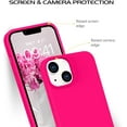 thumbnail image 5 of for iPhone 14 Case Liquid Silicone Soft Gel Rubber Microfiber Lining Cushion Cover Shockproof Protective Phone Case for iPhone 14 (6.1 inch)-Hot Pink, 5 of 17