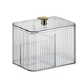 thumbnail image 2 of Dust-Proof Organizer, Transparent Storage Box For Hair Ties Cotton Pads, Clear Vanity Container, Desktop Cosmetic Holder(White), 2 of 3