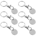 thumbnail image 4 of 6 llaveros de acero inoxidable para supermercado, con forma de moneda, para carrito de la compra, con llavero, herramienta para hacer la compra, 4 of 8