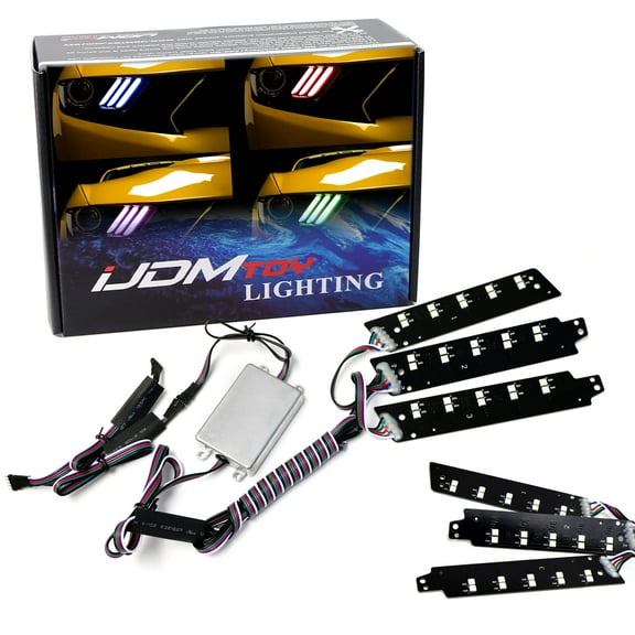 RGBW Multicolor LED DRL Board Lighting Kit For 2015-2017 Ford Mustang, Control_by_Smartphone