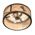 thumbnail image 4 of Meyda Tiffany 233537 Black Stallion 4 Light 24" Wide Flush Mount Drum Ceiling Fixture -, 4 of 7