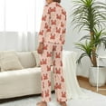 thumbnail image 3 of Top-kevin Womens Pajamas Set Cute Capybara Flowers Soft Long Sleeve Sleepwear Button Down Sets, 3 of 12