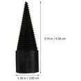 thumbnail image 5 of 5 Pieces Steel Wood Splitter Cone Drill Bits for Machine Use, Hardened Grey Color, Efficient Wood Splitting Tool, 5 of 6