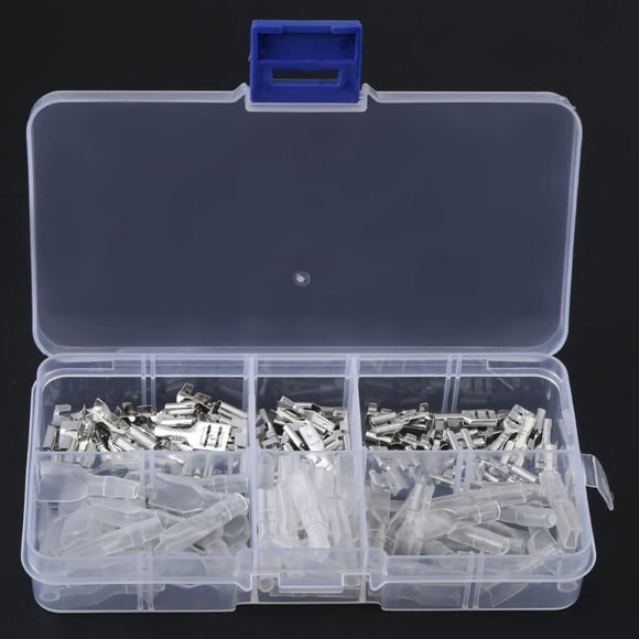 Female Spade Terminal Female Spade Connector Quick Disconnect Terminal Wire Femal Terminal 2.8/4.8/6.3mm Crimp Terminal Female Blade Spade Connectors And Transparent Sleeves
