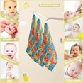thumbnail image 3 of Dreamtimes 5 PCS Bright Pumpkin Watercolor Baby Muslin Washcloths, Face Towel Burp Cloths Ultrasoft Absorbent Cotton Bath Wipes Towels for Newborn Boys Girls, 3 of 7