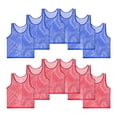 thumbnail image 1 of Uxcell 12 Pack Soccer Pennies, Polyester Soccer Jersey Training Mesh Scrimmage Vests Team Sports Pinnies, Blue, Red Dark Blue, Red, 1 of 6